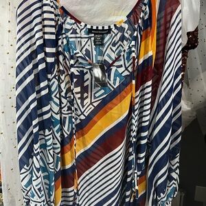 Ashley Stewart Multicolor Striped Blouse